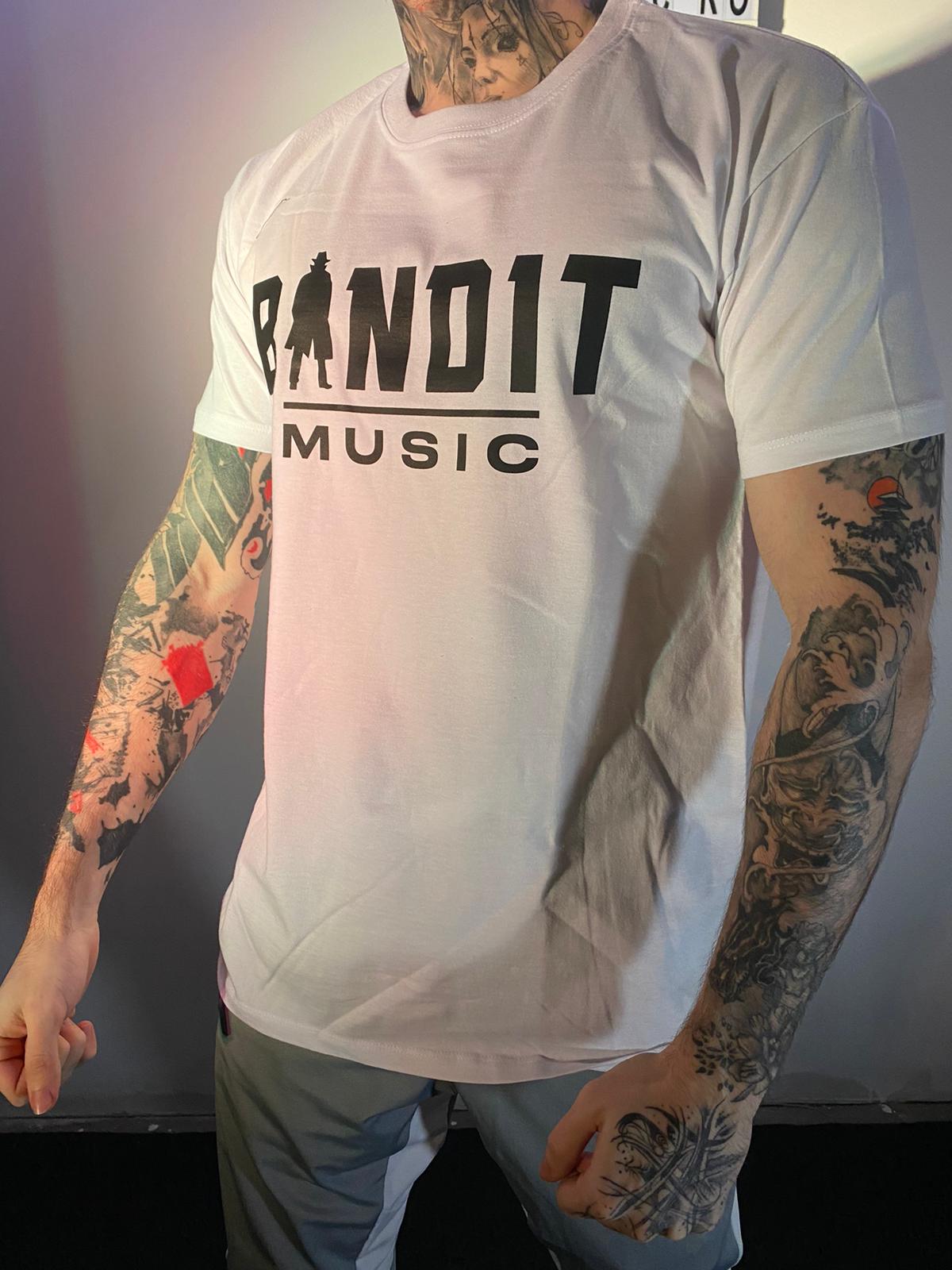 Tricou "Bandit Music" White - Bandit Music